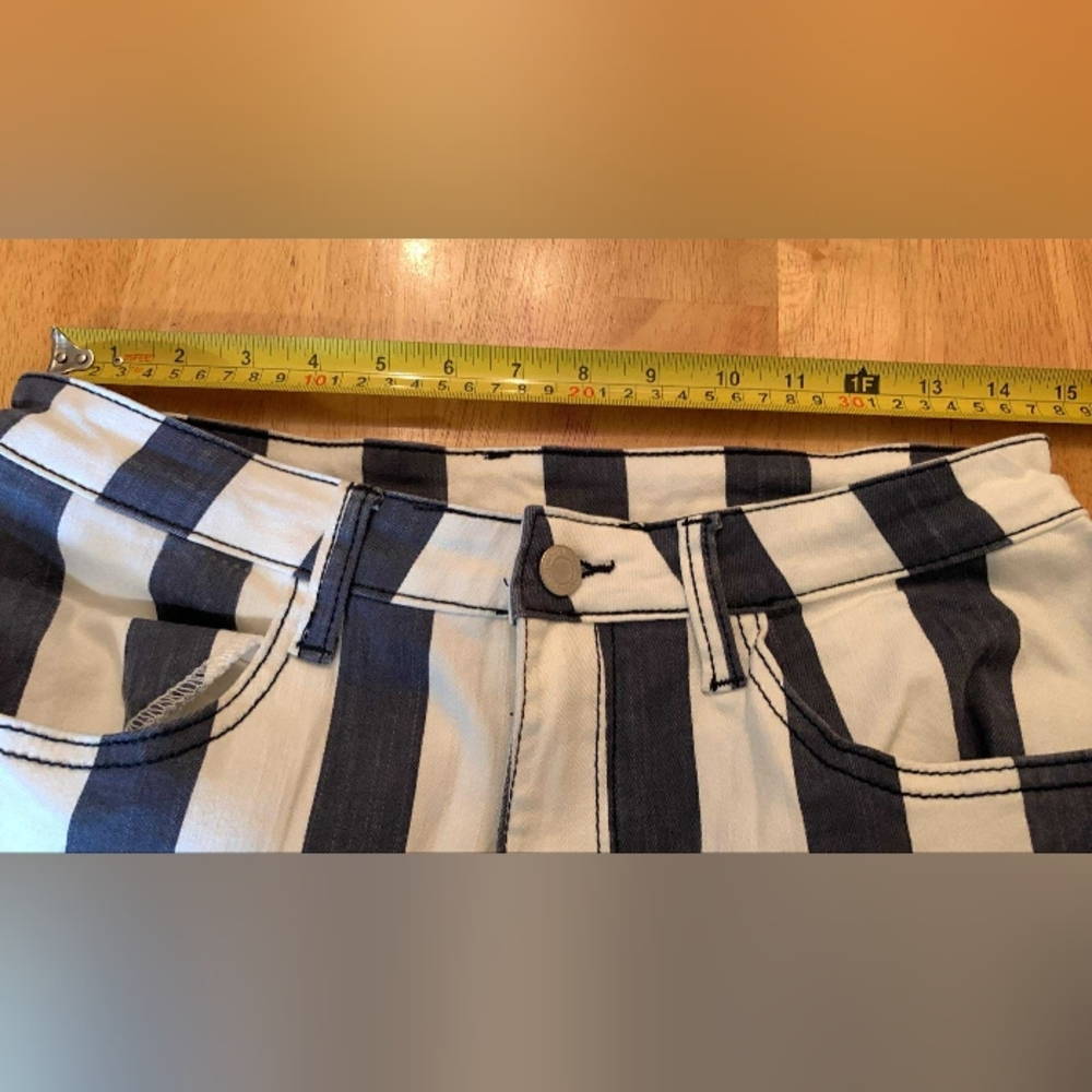 Judith March Blue And White Striped Flare Pants Size L - Picture 10 of 10